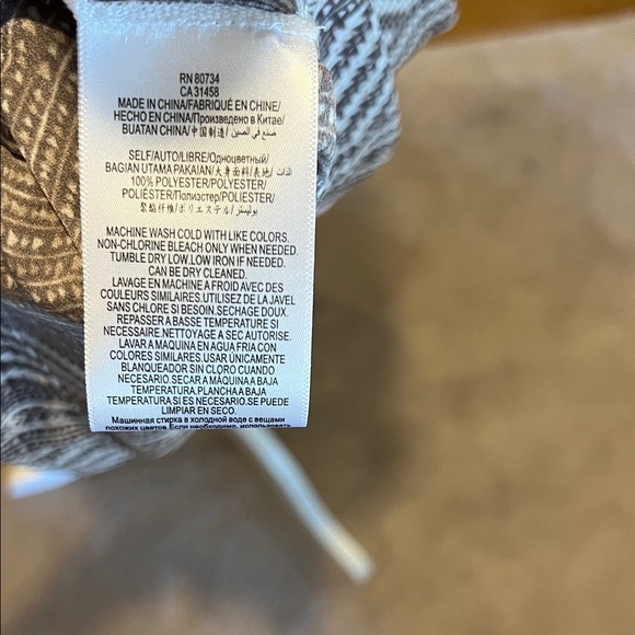 BCBGMaxAzria Harlan Geometric Midi Dress - Sesame Seed, NWT, Large - Picture 6 of 8